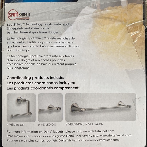 NWT Delta multi purpose hook - brushed nickel (Accolade / Progressions) - Picture 3 of 5